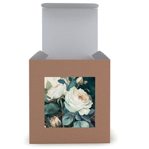 White Rose Luxury Set Candle In Glass