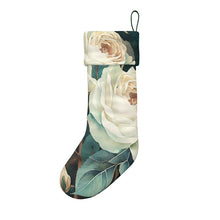 Load image into Gallery viewer, White Rose Luxury Christmas Stocking
