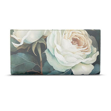 Load image into Gallery viewer, White Rose Luxury Travel Wallet