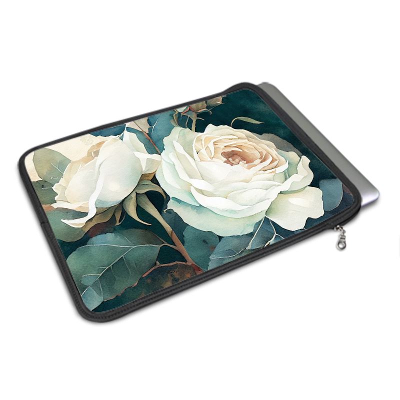White Rose Luxury MacBook Air Cover