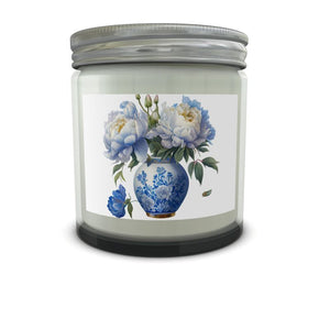 White & Blue Vase Luxury Candle