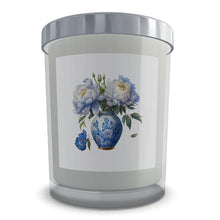 Load image into Gallery viewer, White &amp; Blue Vase Luxury Candle In Glass