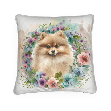 Watercolor Pomeranian Luxury Cushion