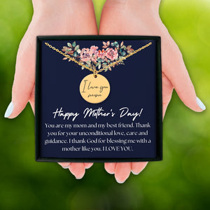 Handwritten Message for Mother's Day Necklace