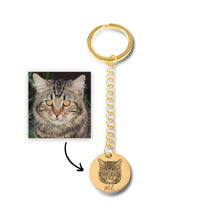 Load image into Gallery viewer, Cat Portrait Keychain