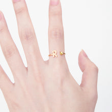 Load image into Gallery viewer, 600. Engraved Letter Ring- 925 Sliver