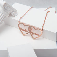 Load image into Gallery viewer, 615. Double Heart Name Necklace