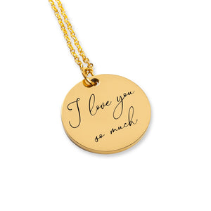Handwritten Message for Mother's Day Necklace