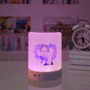Cylindrical Bluetooth Portable Speaker Lamp LED Light