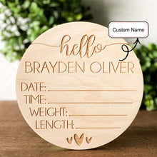 Load image into Gallery viewer, 501. Newborn Baby Name Sign