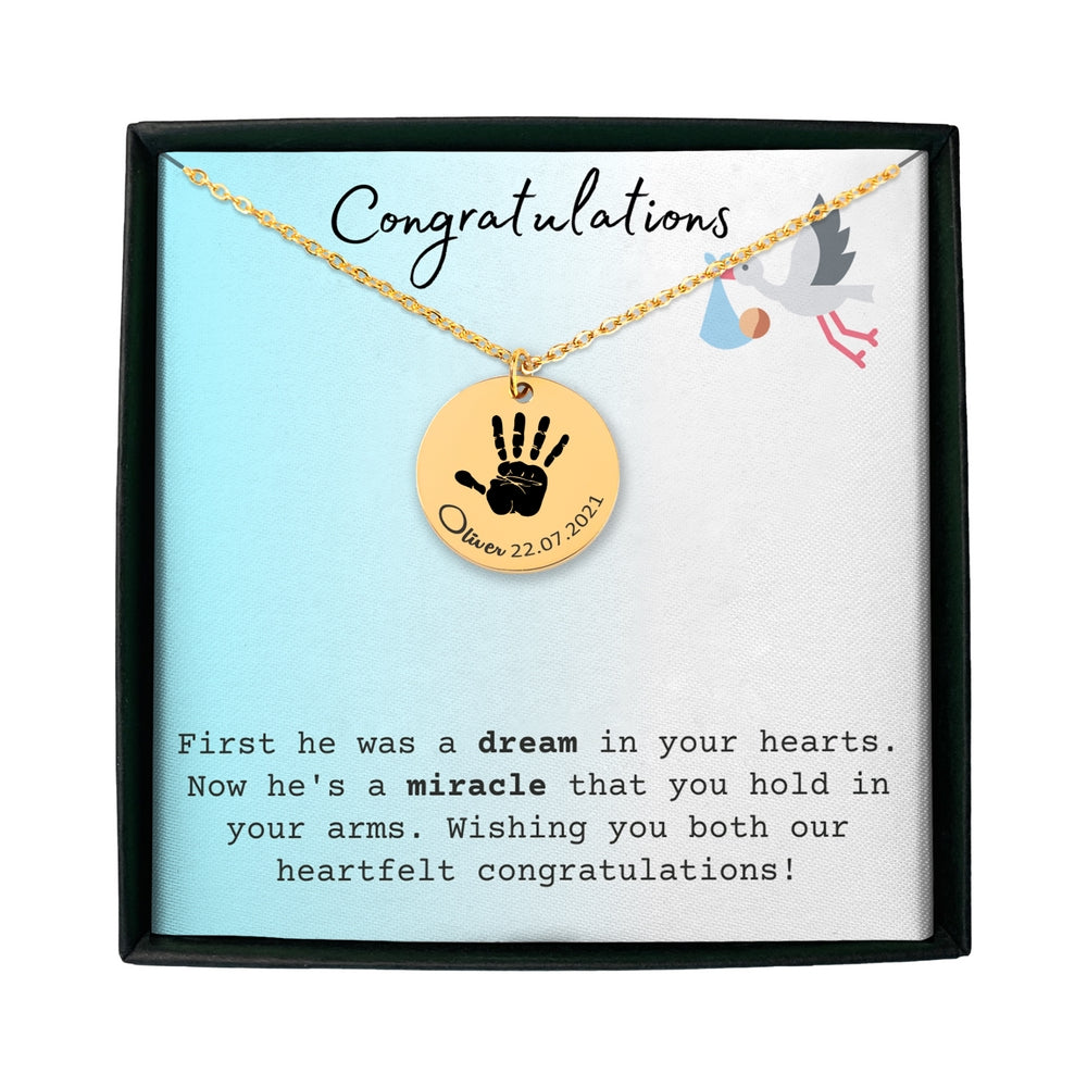 Actual Hand Print Necklace