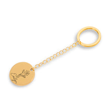 Load image into Gallery viewer, Birthflower &amp; Name Keychain