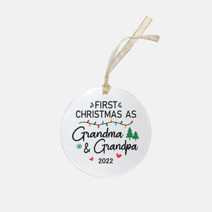 1st Christmas as Grandma and Grandpa Ornament