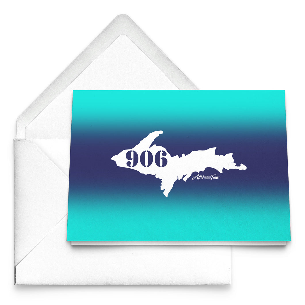 906 Michigan Yooper Blue Folded Notecards