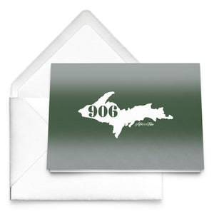906 Michigan Yooper Green Folded Notecards