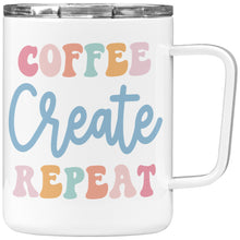 Load image into Gallery viewer, Coffee, Create, Repeat 10 oz Coffee Mug