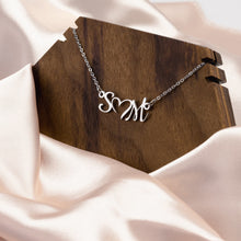 Load image into Gallery viewer, Double Initial Heart Necklace