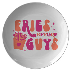 Fries Before Guys Dinner Plate