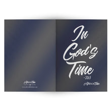 Load image into Gallery viewer, In Gods Time Navy Folded Greeting Card
