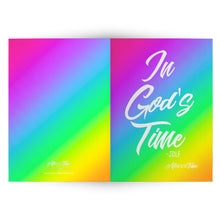 Load image into Gallery viewer, In Gods Time Rainbow Folded Notecard