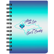 Load image into Gallery viewer, Made With Love Notebook Teal and Navy