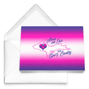 Made With Love Pink Greeting Card