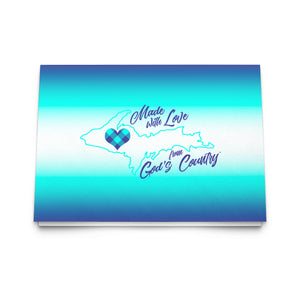 Made With Love Teal Michigan Folded Notecard