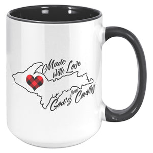 Made With Love Yooper Michigan15 oz Coffee Mug