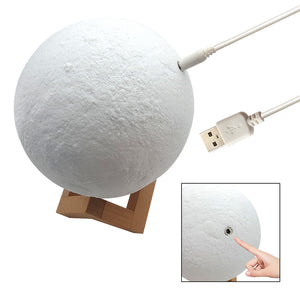 3D Printing Remote/Touch Control LED Moon Lamp