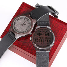 Load image into Gallery viewer, Adventures Together Engraved Wooden Watch