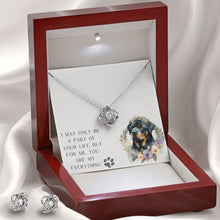 Load image into Gallery viewer, Love Knot &amp; Earring Set - Rottweiler