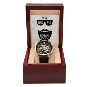 Men's Openwork Watch with LED Box