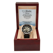 Load image into Gallery viewer, Men&#39;s Openwork Watch with LED Box - Grandson