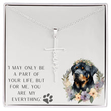 Load image into Gallery viewer, Faith Cross Necklace - Rottweiler