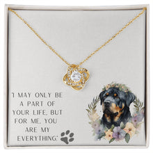 Load image into Gallery viewer, Love Knot Necklace - Rottweiler