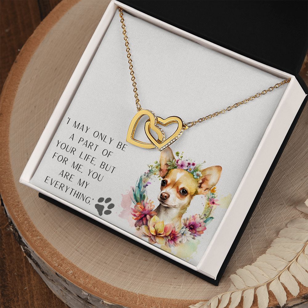 Interlocking Hearts Necklace - Chihuahua
