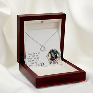 Delicate Heart Necklace - Rottweiler