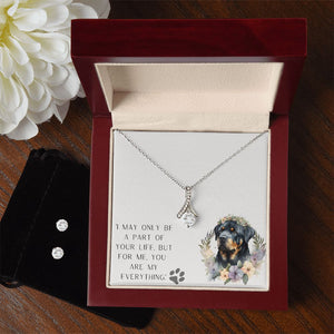Alluring Beauty Necklace and Cubic Zirconia Earring Set - Rottweiler