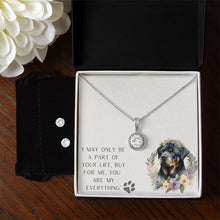 Load image into Gallery viewer, Eternal Hope Necklace and Cubic Zirconia Earring Set - Rottweiler