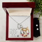 Forever Love Necklace & CZ Earring Set - Chihuahua