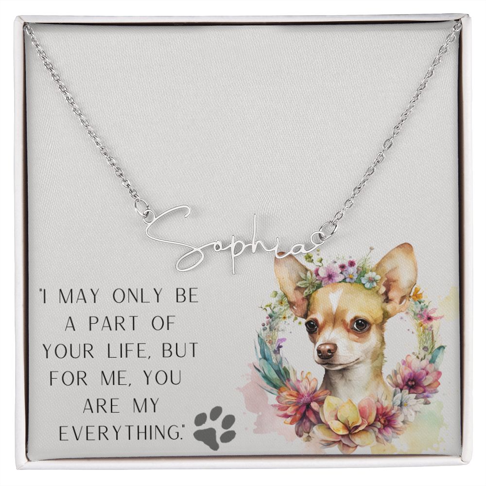Signature Style Name Necklace - Chihuahua