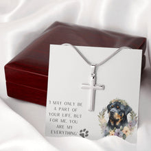 Load image into Gallery viewer, Stainless Steel Cross Necklace - Rottweiler