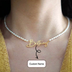 509. Custom Name Pearl Necklace