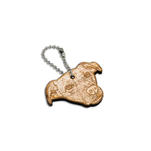 Load image into Gallery viewer, Wooden Pet Portrait Keychain