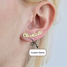 Load image into Gallery viewer, 520. Name Stud Earrings