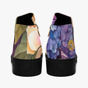 Floral Fashion Zipper Boots