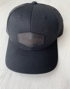 Logo Leather Tagged Hat
