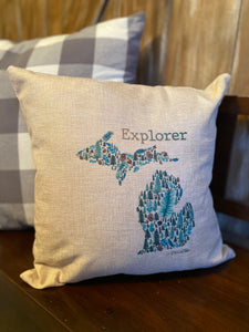 Explorer Michigan Pillow