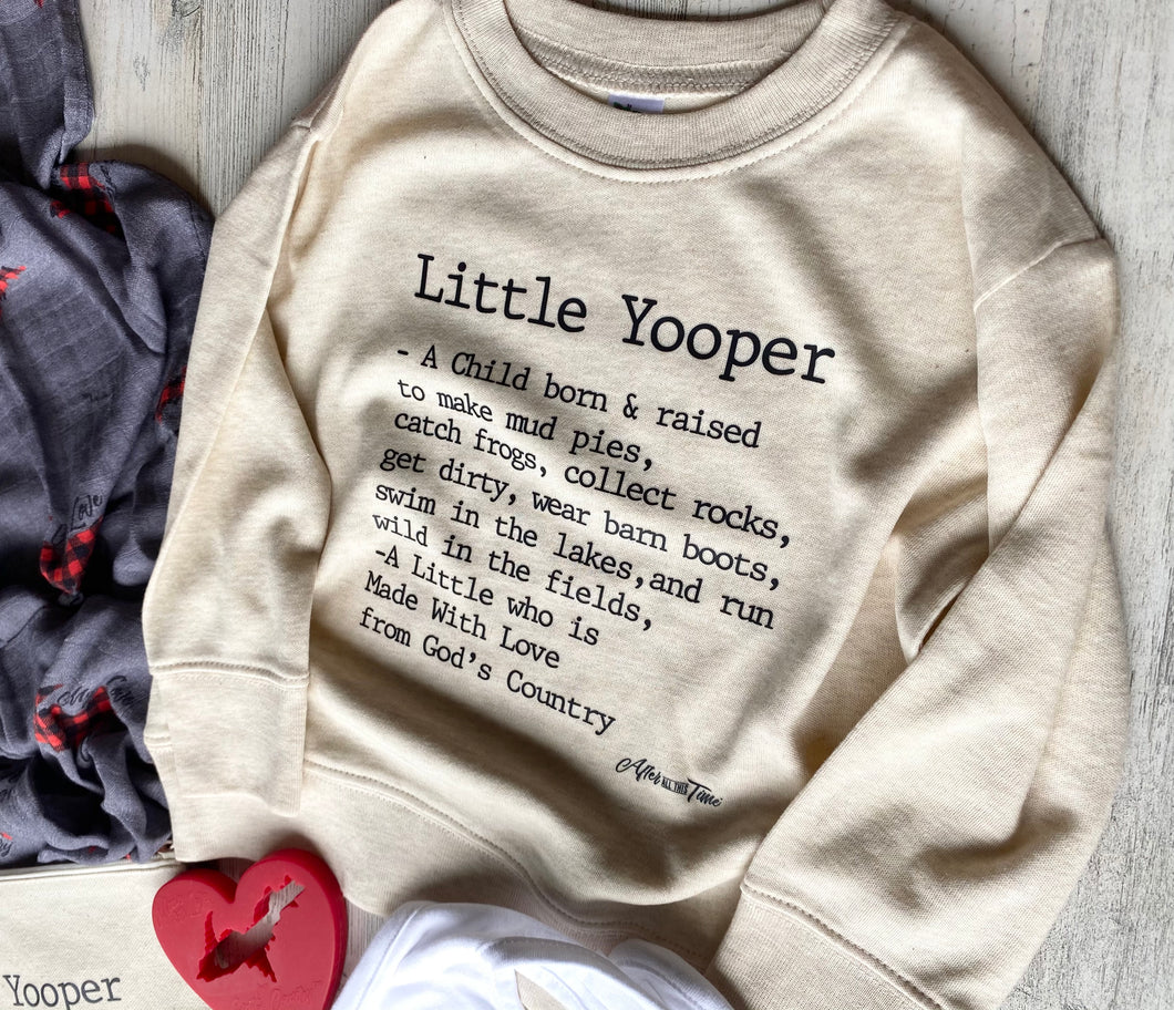 Little Yooper Oatmeal Pullover T-Shirt