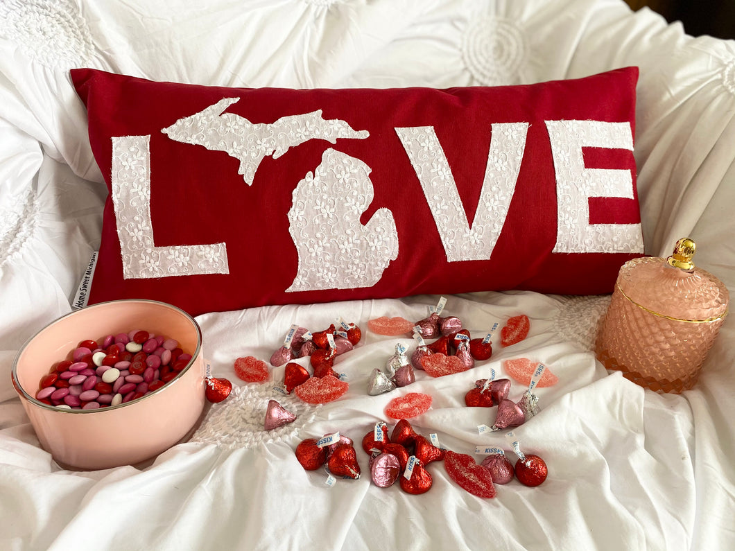 Love Michigan Pillow